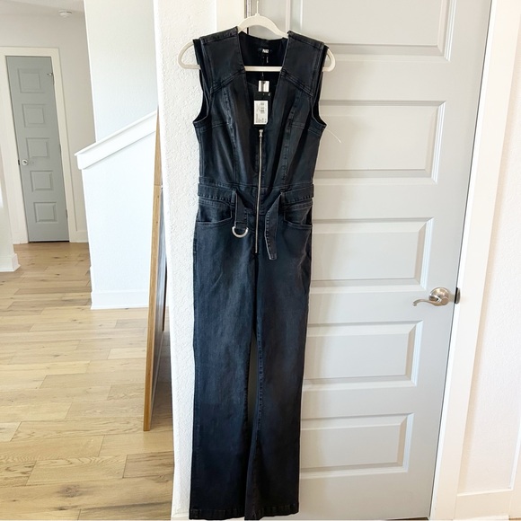 NWT Anthropologie Paige Laurel Canyon Denim Jumpsuit - Picture 4 of 6